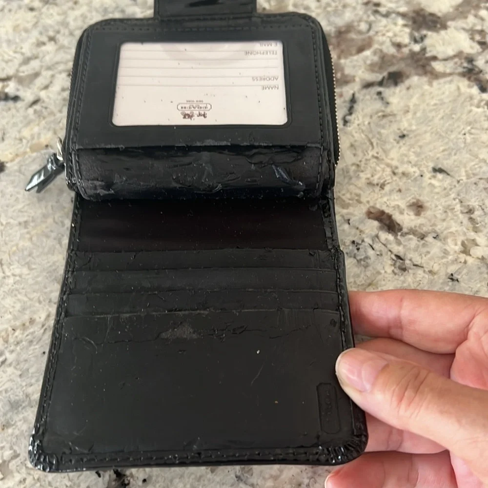 COACH Black Patent Leather Wallet - Picture 4 of 7